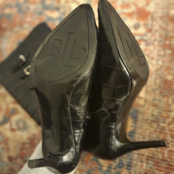 POLO RALPH LAUREN Jennison tall black leather boots with heels size 8.5B - Picture 11 of 11